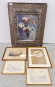 STILL LIFE WATERCOLOUR SIGNED KATHERINE JAMES DATED 1905 35 X 25CM,