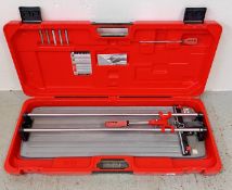 RUBI TS MAX 75 FLOOR TILE CUTTER IN CARRY CASE WITH INSTRUCTIONS AND ACCESSORIES - SOLD AS SEEN.