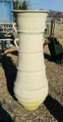AN OVERSIZE TERRACOTTA GRECIAN STYLE GARDEN POT, HEIGHT 150CM.