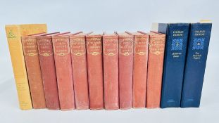 A SET OF 9 ODHAMS PRESS NOVELS TO INCLUDE BRONTE & DICKENS EXAMPLES + CHARLES DICKENS CHRISTMAS
