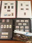 STAMPS: THREE VOLUMES WITH GUERNSEY, JERSEY AND ISLE OF MAN MINT COLLECTIONS,