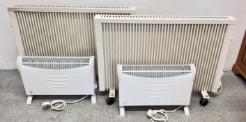 TWO LARGE ELECTRIC RADIATORS + TWO SMALL ELECTRIC RADIATORS - SOLD AS SEEN.