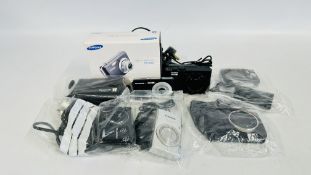 A GROUP OF 8 DIGITAL CAMERAS TO INCLUDE PANASONIC LUMIX DMC-T270, OLYMPUS STYLUS 2915, KODAK,