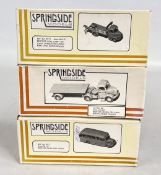 3 WHITE METAL KITS BY SPRINGSIDE MODELS IN 1/76 SCALE.