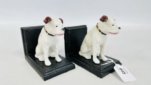 (R) NIPPER DOG BOOKENDS.