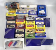 A BOX OF ASSORTED DIE-CAST MODEL VEHICLES TO INCLUDE LLEDO, COOP,