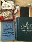 STAMPS: FAMILY COLLECTION IN ALBUMS AND TINS, BAHRAIN, CHINA, TOUVA, ITALY ETC.
