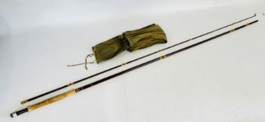 HARDY RICHARD WALKER RESERVOIR SUPERLITE GLASS FLY ROD, 2 PIECE, 9'3