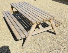 LARGE GARDEN PICNIC BENCH.