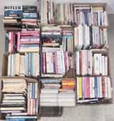 12 BOXES OF ASSORTED BOOKS TO MAINLY INCLUDE COOKERY EXAMPLES FROM JAMIE OLIVER, JAMES MARTIN,