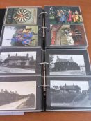 POSTCARDS: TWO ALBUMS, ONE WITH MAINLY OLDER NORFOLK, NORWICH, GREAT YARMOUTH, BROADS,