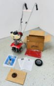 MANTIS ROTAVATOR / TILLER WITH ACCESSORIES FITTED WITH HONDA 4 STROKE GX 25 ENGINE - SOLD AS SEEN.