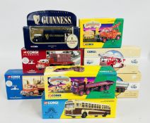 A TRAY OF 8 MINT + BOXED LIMITED EDITION MODELS BY CORGI.