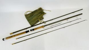 HARDY (GORDONS) GLASS 'MATCHMAN' ROD, 3 X PIECE + EXTRA TIP WITH SWING TIP ATTACHMENT,
