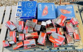 LARGE QUANTITY OF AS NEW DRIVEMASTER BREAK PADS FOR VARIOUS VEHICLES INCLUDING MERCEDES BENZ, AUDI,