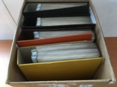 STAMPS: BOX WITH AN EXTENSIVE MAINLY MINT COLLECTION OF MARITIME THEMATICS IN FOUR LARGE BINDERS,