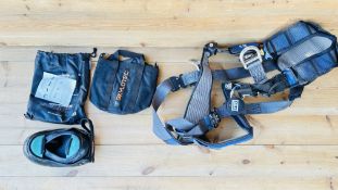 TWO BOXES OF SAFETY HARNESSES INCLUDING PETZL, RIDGEYEAR, SALA EXOFIT.