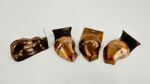 4 X SMALL LATE 19TH CENTURY COPPER MOULDS.