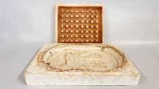 TWO PLASTER MOULDS.