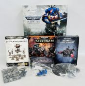 SELECTION OF WARHAMMER STARTER SETS, MINIATURES AND SPRUES TO INCLUDE (1 LARGE BOX): 1.