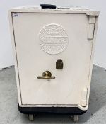 A VINTAGE MILNERS OF LONDON HOME SECURITY SAFE.