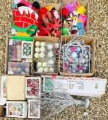 7 X BOXES OF CHRISTMAS DECORATIONS TO INCLUDE BOXED 4 FOOT CHRISTMAS TREE,