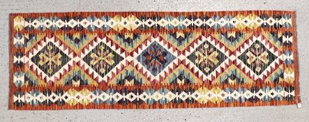 CHOBI KILIM RUNNER, 213 X 69.
