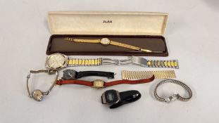 A GROUP OF ASSORTED WRIST WATCHES TO INCLUDE SEKONDA, VINTAGE RODANA AND ZICO EXAMPLES.