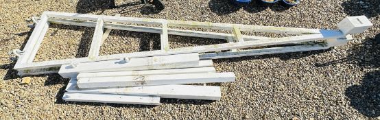 A PAIR OF GOOD QUALITY STEEL BARRIER GATES, L............CM.