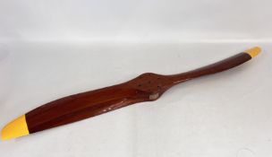 GENUINE WOODEN AIRCRAFT PROPELLER FROM A 1940's CURRIE WOT AIRCRAFT (J.R.