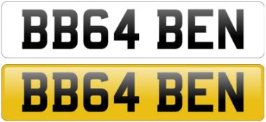 BB64 BEN - PERSONAL VEHICLE REGISTRATION MARK - PRESENTLY ON RETENTION WITH ASSIGNMENT FEE ALREADY