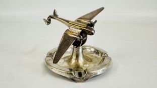 A BRYANT AND MAY LTD AEROPLANE ASHTRAY.