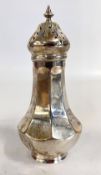 GEORGE EDWARD & SONS A SILVER SUGAR SIFTER, H 15CM, CHESTER 1911.