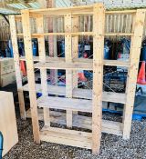 PINE DOUBLE BAY RACK AND SINGLE PINE RACK.