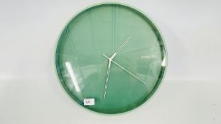 KARISSON GREEN FINISH WALL CLOCK.