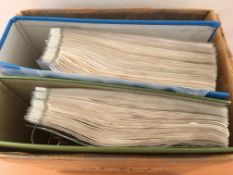 STAMPS: IRELAND COLLECTION IN TWO RING BINDERS, MINT FROM 1950s TO ABOUT 1990, ALSO 1993 YEAR BOOK.