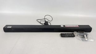 LG SOUND BAR WITH REMOTE AND WALL BRACKETS - SOLD AS SEEN.