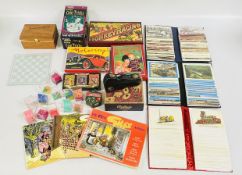 A GROUP OF ASSORTED GAMES TO INCLUDE COIN TRICKS, RIDLEYS HOUSE OF NOVELTIES, GILES ANNUALS,