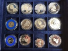 COINS: WESTMINSTER CASE WITH A SELECTION OF MAINLY SILVER PROOFS INCLUDING AUSTRALIA 1993 KANGAROO