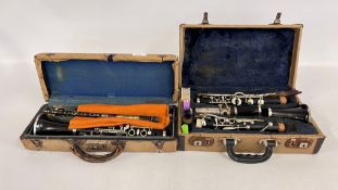COUESNON & CIE FRENCH CLARINET IN HARD TRANSIT CASE ALONG WITH A HENRI SELMER FRENCH CLARINET IN