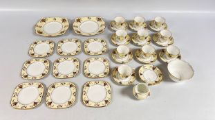 A TUSCAN CHINA TEA SET, APPROX 35 PIECES.