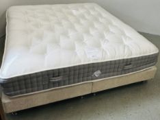 SUPERKING LUXURY BED WITH HARRISON SPINKS FEATHER AND BLACK MATTRESS.
