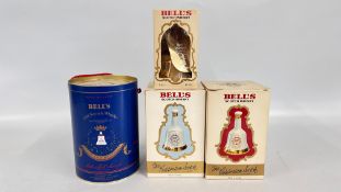 4 X COMMEMORATIVE WADE SCOTCH WHISKY BELLS TO INCLUDE 18.