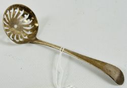 AN ANTIQUE SILVER SUGAR SIFTER SPOON LONDON 1802 MAKER ALICE & GEORGE BURROWS 11.