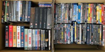 2 X BOXES OF GOOD QUALITY DVD'S AND BOX SETS TO INCLUDE COMPLETE SERIES GAME OF THRONES,