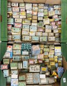 TWO BOXES CONTAINING LARGE QUANTITY VINTAGE SCREWS INCLUDING BRASS - PART AND FULL BOXES.