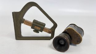 WWII MONOCULAR & A WWI CLINOMETER NO. 34969.