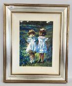 SHERREE VALENTINE DAINES HAND EMBELLISHED CANVAS,
