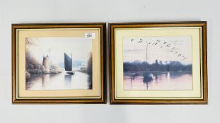 A PAIR OF FRAMED PRINTS BY DAVID J.