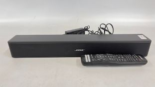 BOSE SOLO 5 TV SOUND SYSTEM WITH REMOTE - SOLD AS SEEN.